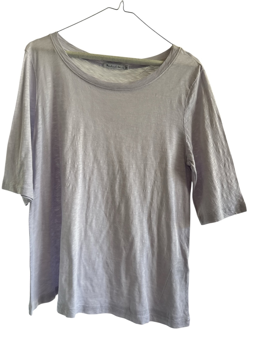 Michael Stars Light Silver Gray Short Sleeve Crewneck Tee